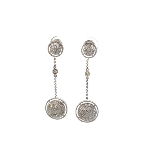 ARETES COLGANTES CON DIAMANTES