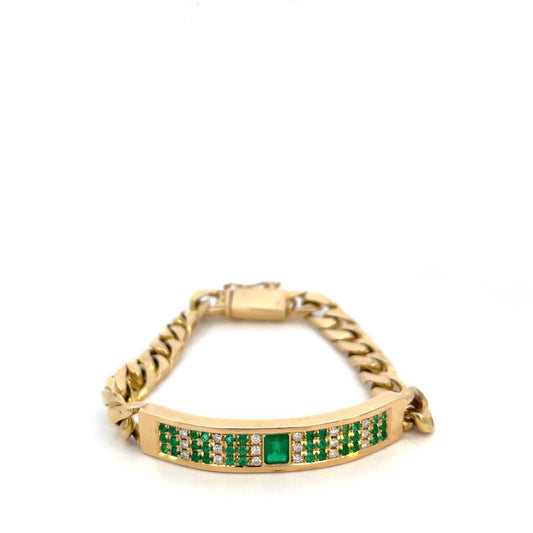 PULSERA DE ESMERALDAS CON DIAMANTES
