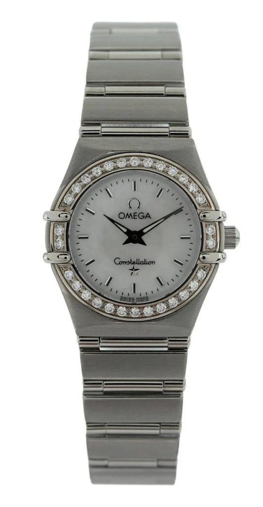 RELOJ OMEGA CONSTELLATION ACERO BISEL DE DIAMANTES 21.5 MM
