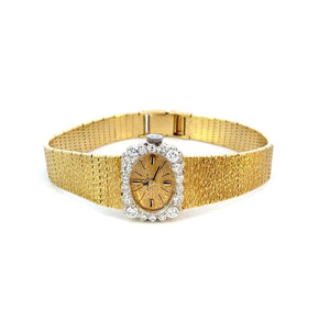 RELOJ OMEGA  CON DIAMANTES ORO 18K