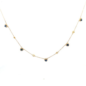 GARGANTILLA CON DIAMANTES Y ZAFIROS
