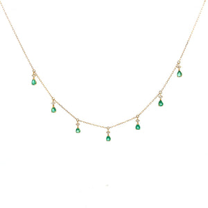 GARGANTILLA CON ESMERALDAS Y DIAMANTES