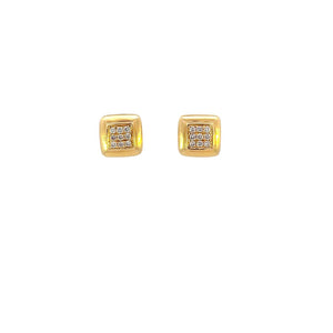 ARETES EN ORO AMARILLO CON DIAMANTES