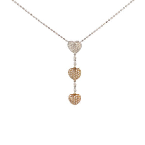 COLLAR EN ORO BLANCO CON DIAMANTES