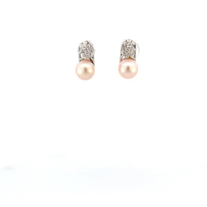 ARETES CON PERLAS Y DIAMANTES