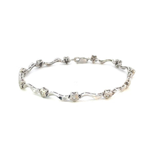 PULSERA EN ORO BLANCO CON DIAMANTES