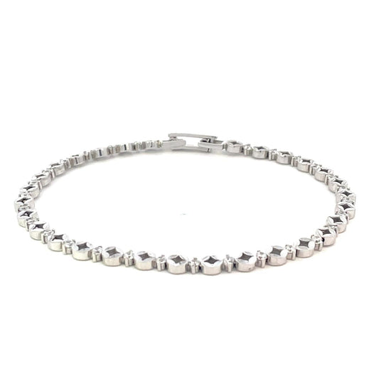 PULSERA EN ORO BLANCO CON DIAMANTES