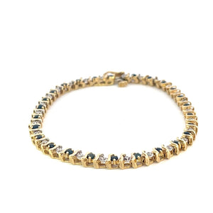 PULSERA CON DIAMANTES Y ZAFIROS