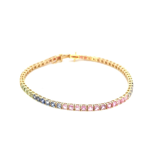 PULSERA CON ZAFIROS MULTICOLORES