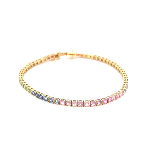 PULSERA CON ZAFIROS MULTICOLORES