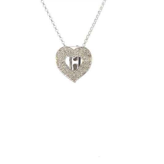 DIJE DE ORO BLANCO CON DIAMATES