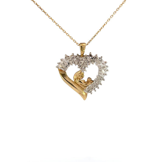 DIJE EN ORO AMANRILLO  CON DIAMANTES