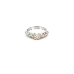 ANILLO EN ORO BLANCO CON BRILLANTES Y DIAMANTES