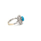 ANILLO EN ORO BLANCO CON DIAMANTES Y TURQUESA