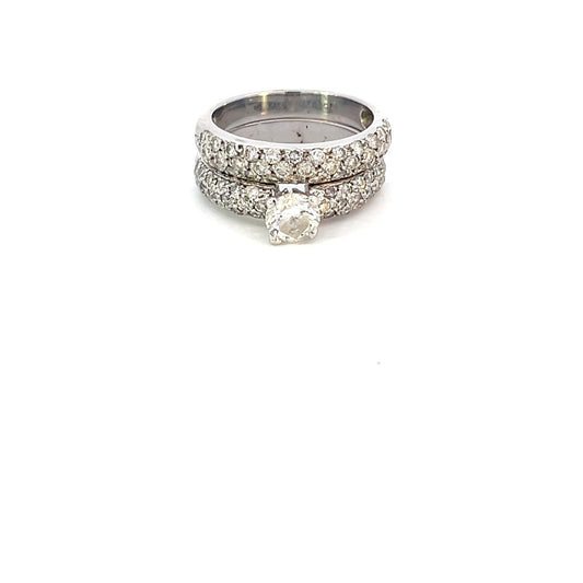 ANILLO EN ORO BLANCO CON DIAMANTES