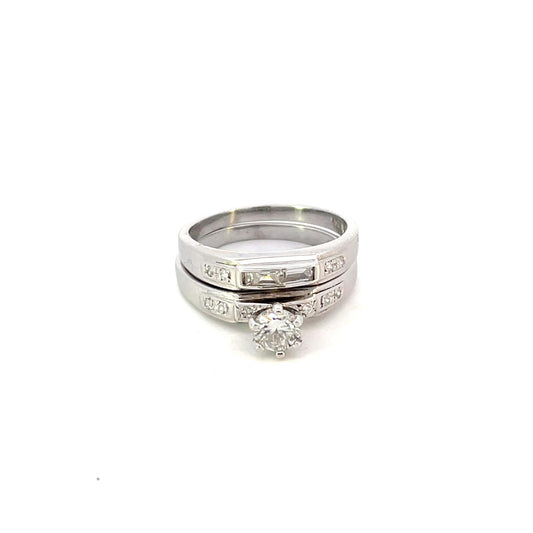 ANILLO EN ORO BLANCO CON DIAMANTES