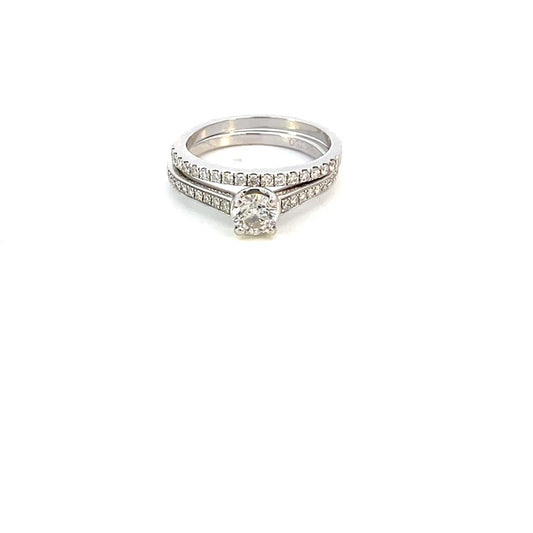 ANILLO EN ORO BLANCO CON DIAMANTES