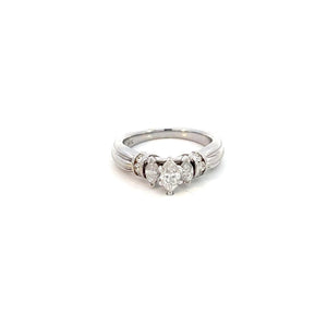 ANILLO DE MUJER ORO BLANCO CON BRILLANTES