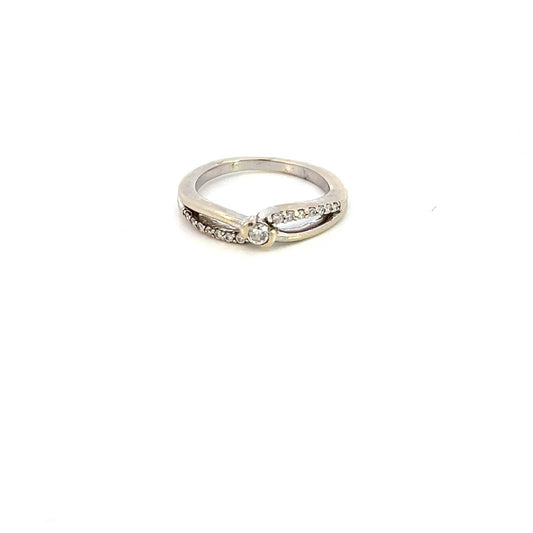 ANILLO EN ORO BLANCO CON DIAMANTES