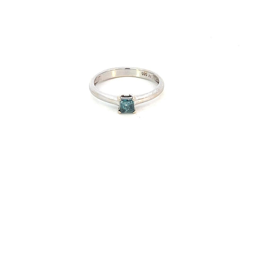 ANILLO EN ORO BLANCO CON ESMERALDA