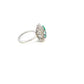 ANILLO EN ORO BLANCO CON DIAMANTES Y ESMERALDAS