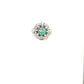 ANILLO EN ORO BLANCO CON DIAMANTES Y ESMERALDA