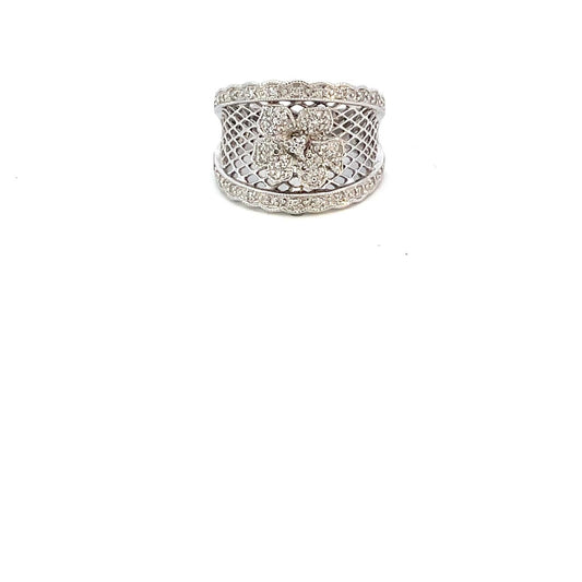 ANILLO EN ORO BLANCOCON DIAMANTES