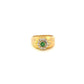 ANILLO EN ORO AMARILLO CON DIAMANTES Y ESMERALDA