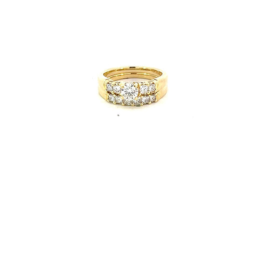 ANILLO EN ORO AMARILO CON DIAMANTES