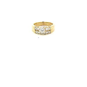 ANILLO EN ORO AMARILO CON DIAMANTES