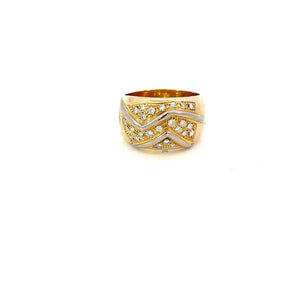 ANILLO EN ORO AMARILLO CON DIAMANTES
