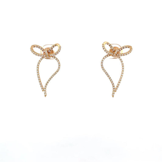 ARETES ESTILO LAZOS CON DIAMANTES