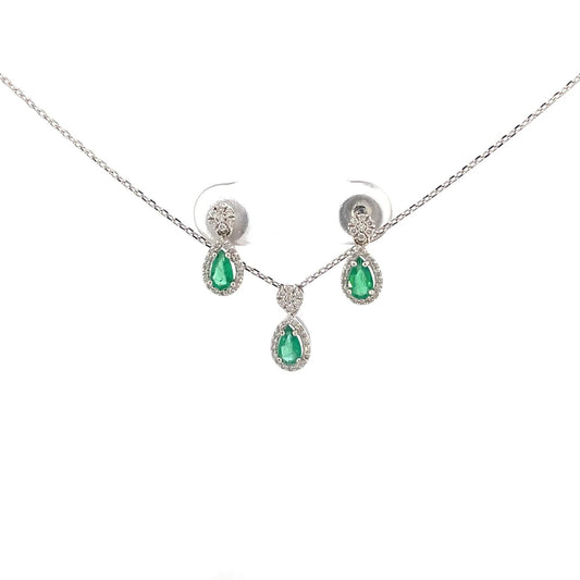 COLLAR DE ESMERALDA CON DIAMANTES