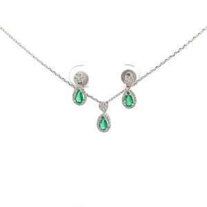 COLLAR DE ESMERALDA CON DIAMANTES