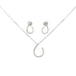 SET DE COLLAR Y ARETES CON BRILLANTES ORO BLANCO