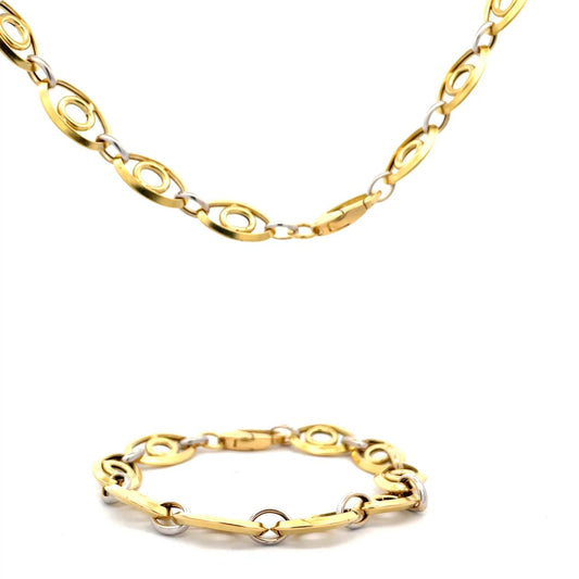 SET DE PULSERA Y GARGANTILLA EN ORO AMARILLO