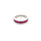 ANILLO EN ORO BLANCO CON DIAMANTES Y RUBIES