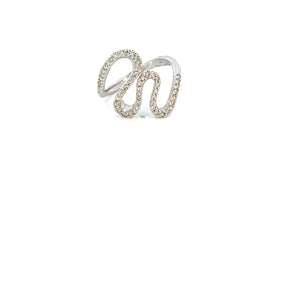 ANILLO EN  ORO BLANCO CON DIAMANTES