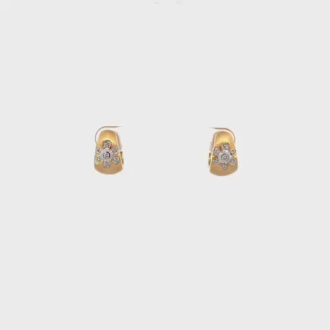 ARETES ESTILO HUGGIES CON DIAMANTES