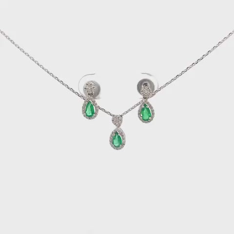 COLLAR DE ESMERALDA CON DIAMANTES