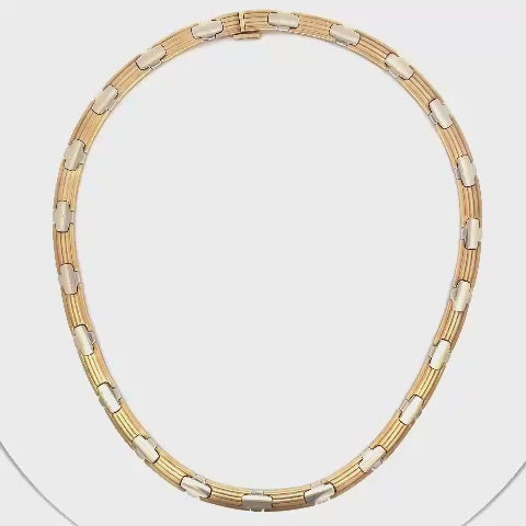 COLLAR EN ORO BLANCO Y AMARILLO