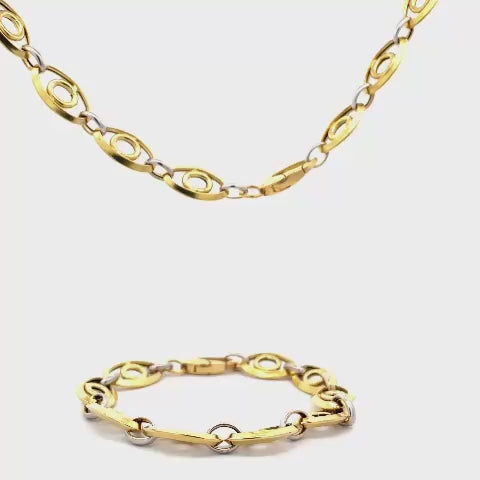 SET DE PULSERA Y GARGANTILLA EN ORO AMARILLO