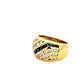ANILLO DE DAMA CON ZAFIROS Y DIAMANTES