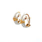 ARETES BICOLOR CON DIAMANTES