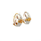 ARETES BICOLOR CON DIAMANTES