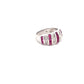 SET DE ARETES Y ANILLO DE DIAMANTES Y RUBIES