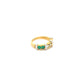 ANILLO DE DAMA CON ESMERALDAS Y DIAMANTES